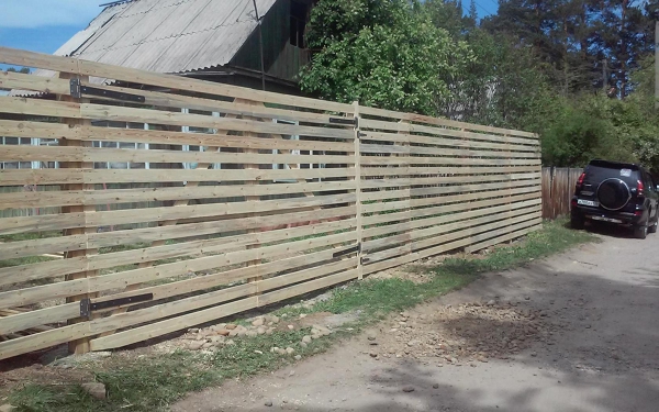 СНТ Юбилейный, деревянный забор